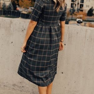 Roolee plaid midi dress